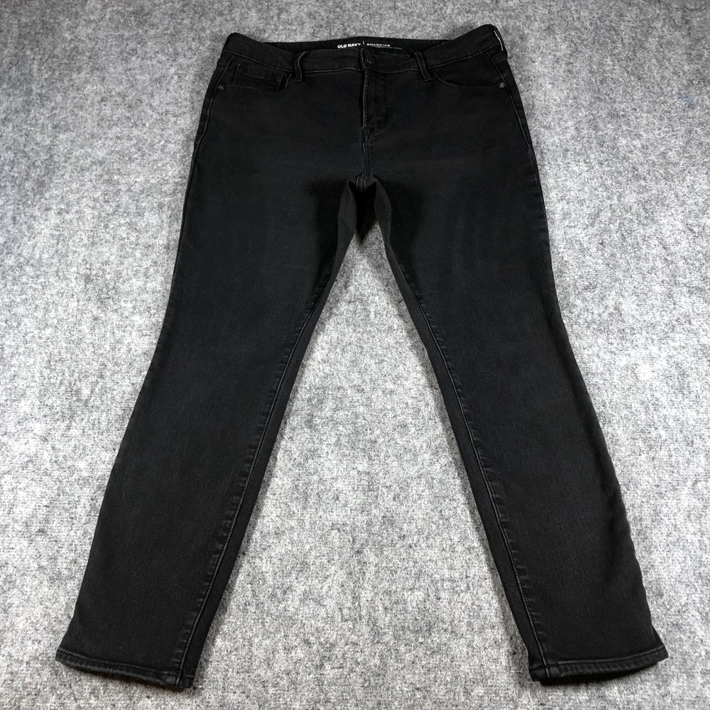 Old Navy Jeans‎ Womens 14 Black Rockstar Secret Soft Skinny Stretch Denim